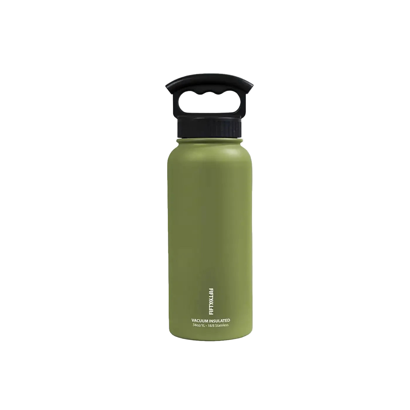 FiftyFifty 34oz - Olive Green Bottle-3 Finger Grip Cap product photo