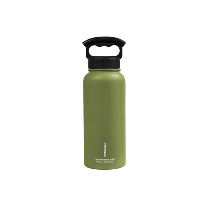 FiftyFifty 34oz - Olive Green Bottle-3 Finger Grip Cap product photo