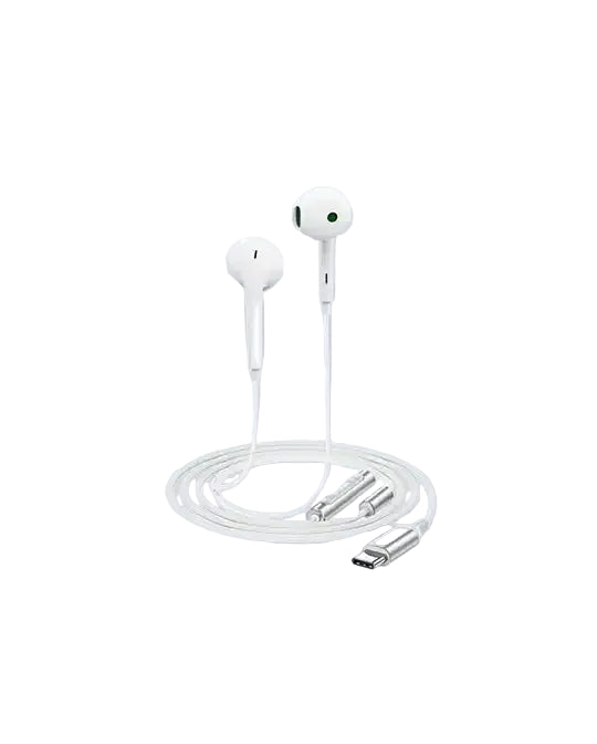 Acefast L7 USB-C Semi-Inner-ear Wired Headphones - White product photo