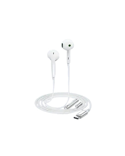 Acefast L7 USB-C Semi-Inner-ear Wired Headphones - White product photo