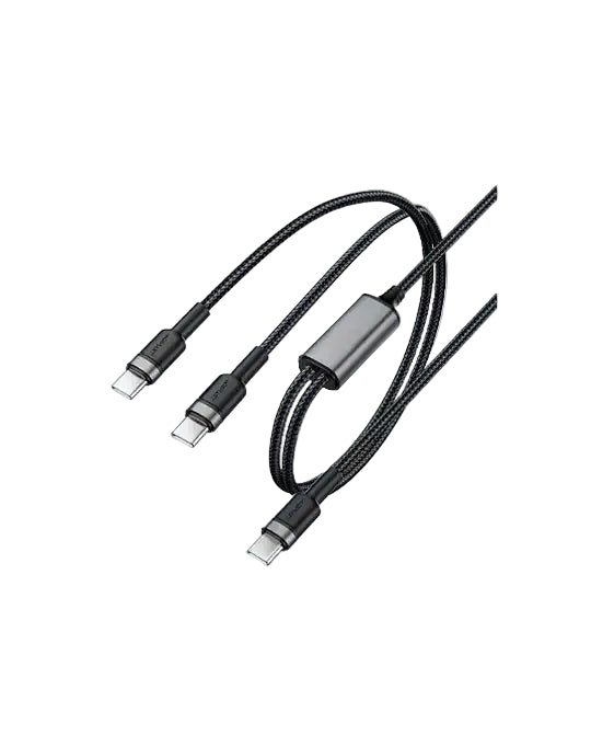 Acefast Charging Data Cable C22-02 USB-C to 2xUSB-C 100W 1 2M product photo