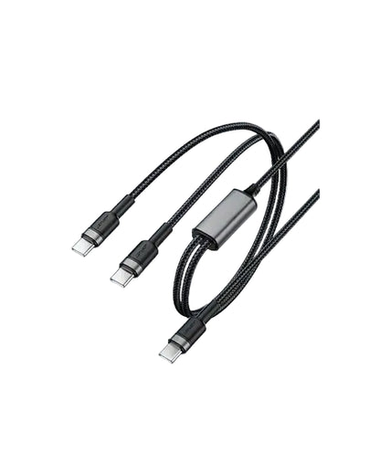 Acefast Charging Data Cable C22-02 USB-C to 2xUSB-C 100W 1 2M product photo