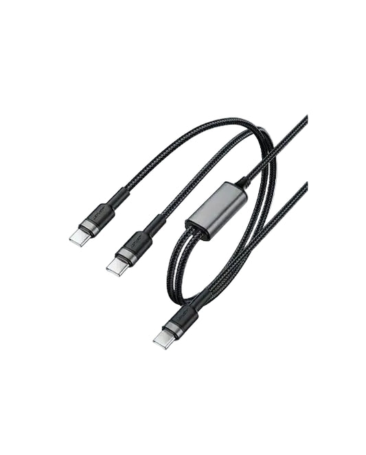 Acefast Charging Data Cable C22-02 USB-C to 2xUSB-C 100W 1 2M product photo