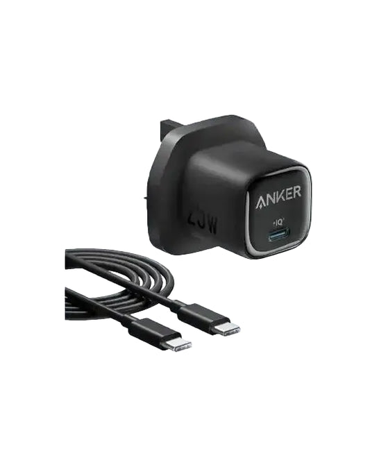 Anker 25W Charger with USB C to USB C Cable - Black product photo