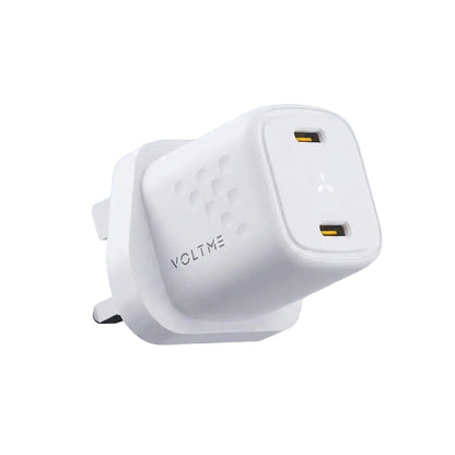 Voltme Revo 30 Duo Gan Tech Wall Charger - White product photo