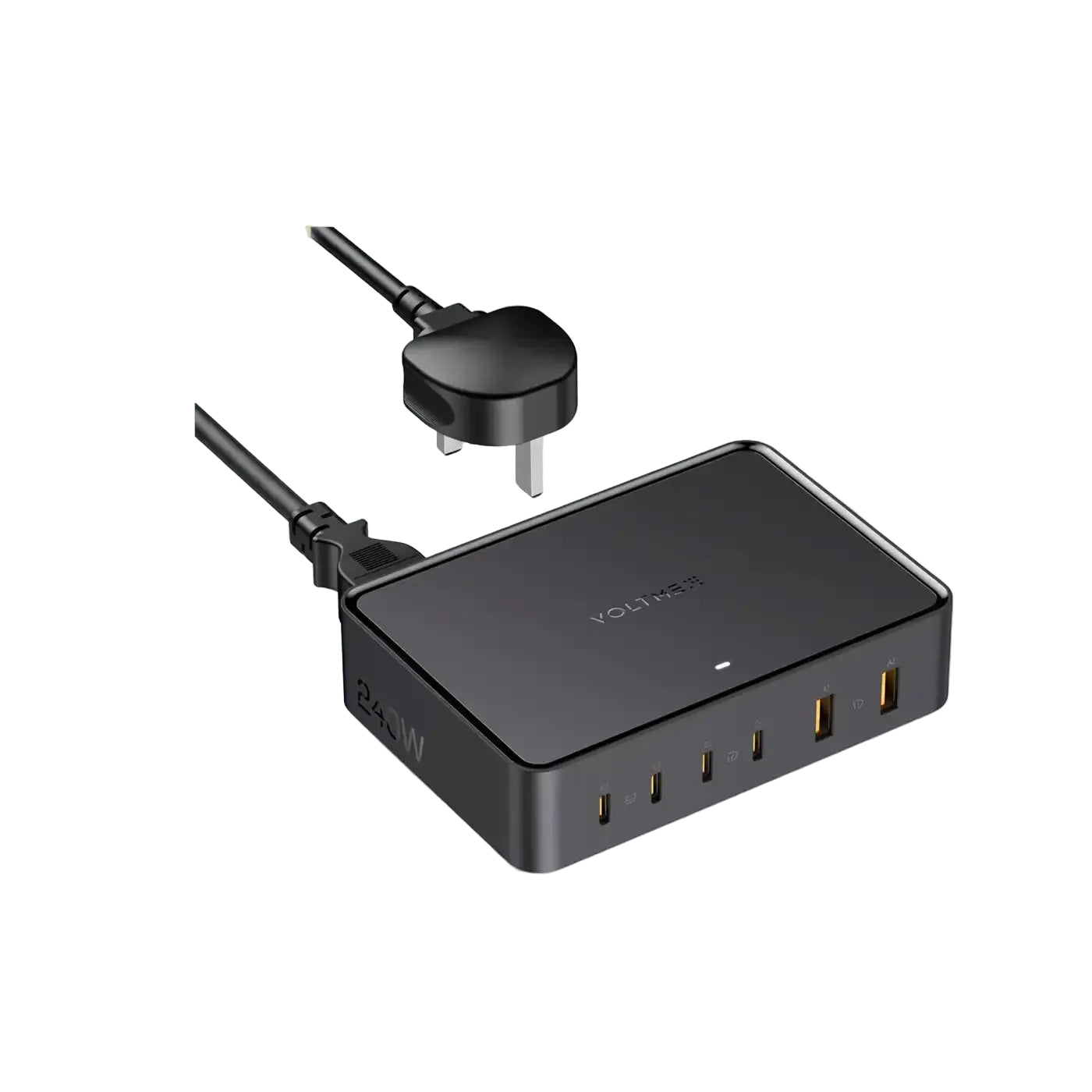 VOLTME Revo 240W 6-Port GaN Desktop Power Station Black product photo
