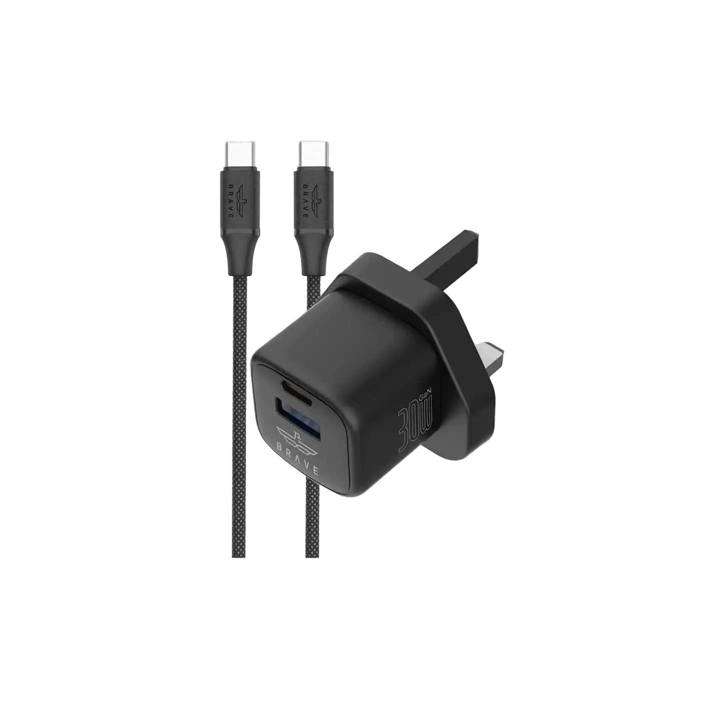 BRAVE BTC-42 30W GaN Wall Fast Charger - Black product photo