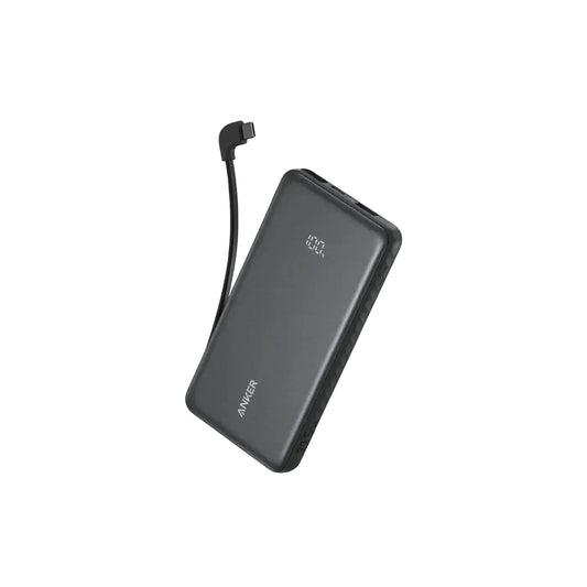 Anker Zolo Power Bank 10000mAh 22 5W Fast Charging Built-In USB-C Cable Black
