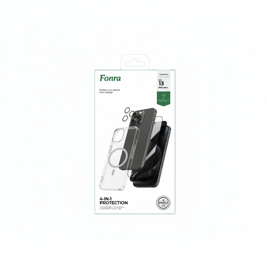 Fonra iPhone 13 Pro Max 4 in 1 Protection- Clear
