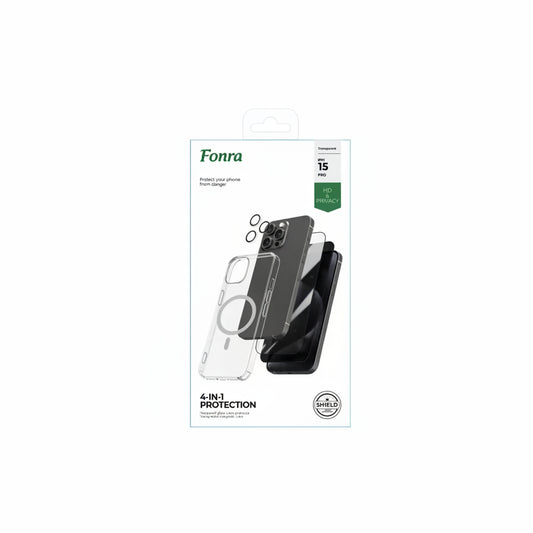 Fonra iPhone 15 Pro 4 in 1 Protection -Clear