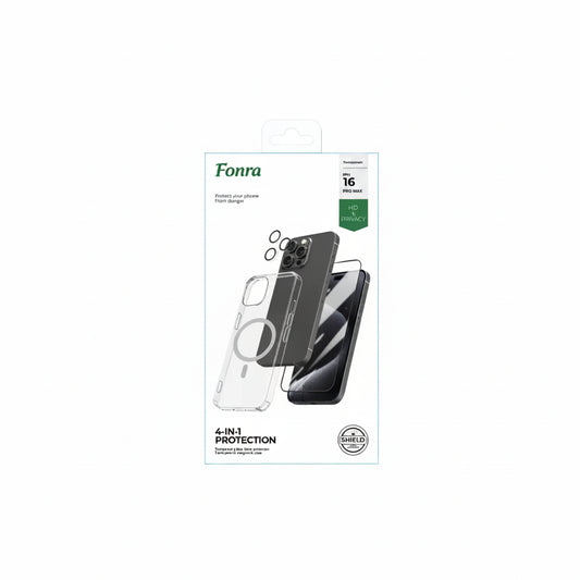 Fonra iPhone 16 Pro Max 4 in 1 Protection -Clear