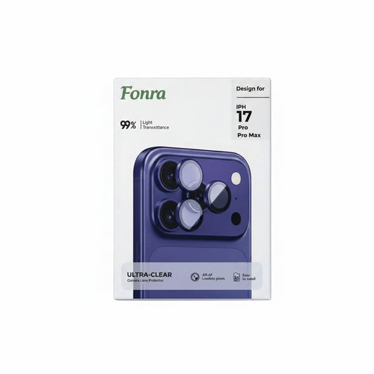 Fonra iPhone 17 Pro/ 17 Pro Max Camera Lens Protector- Blue