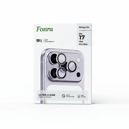 Fonra iPhone 17 Pro/ 17 Pro Max Camera Lens Protector- Silver