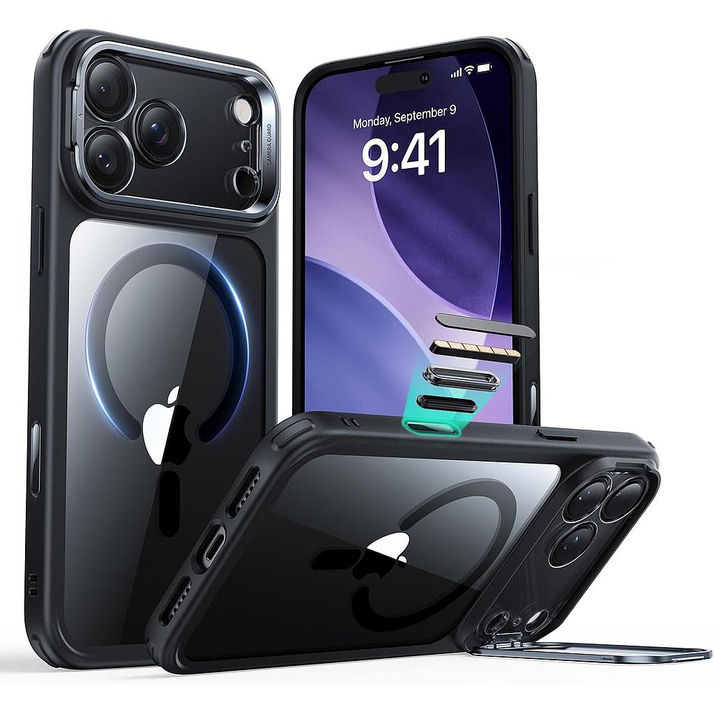 ESR iPhone 17 Pro HaloLock Classic Hybrid Magnetic Case - Clear Black product photo