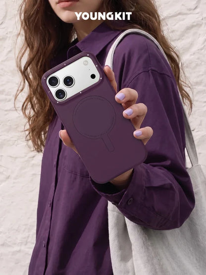Youngkit Morandi Silicone for iPhone 18 Pro max / 17 Pro max Case - Burgundy