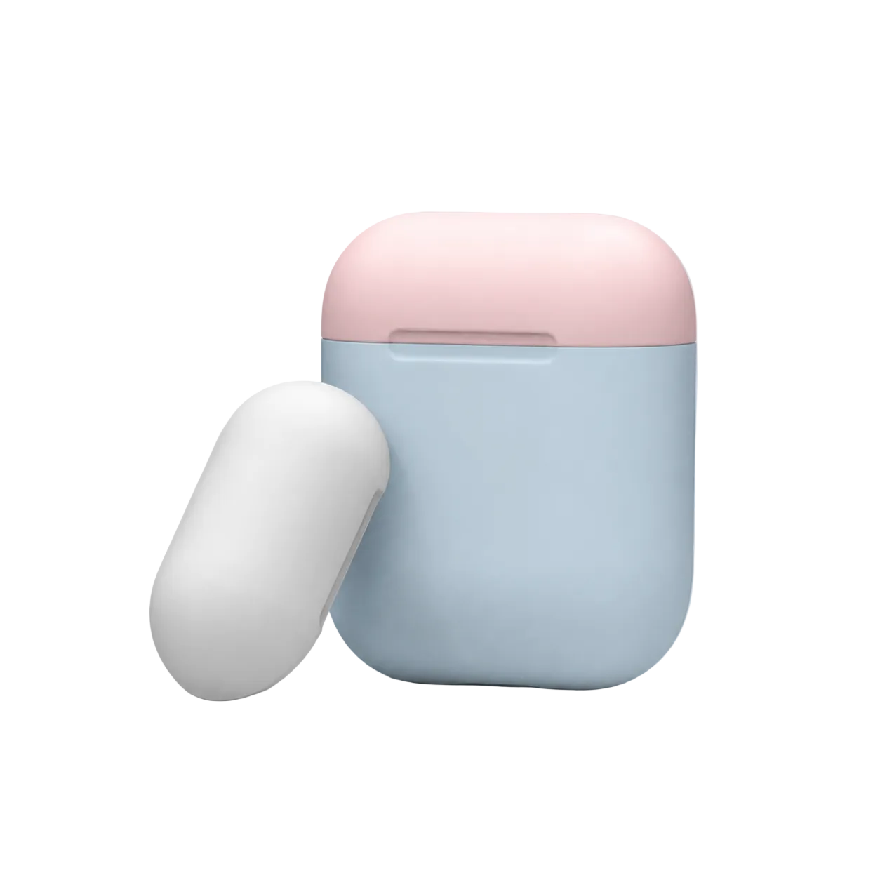 Elago AirPods 1&2 Duo Case Color: Body-Pastel Blue / Top-Pink, White