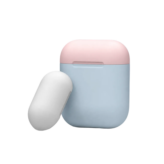 Elago AirPods 1&2 Duo Case Color: Body-Pastel Blue / Top-Pink, White