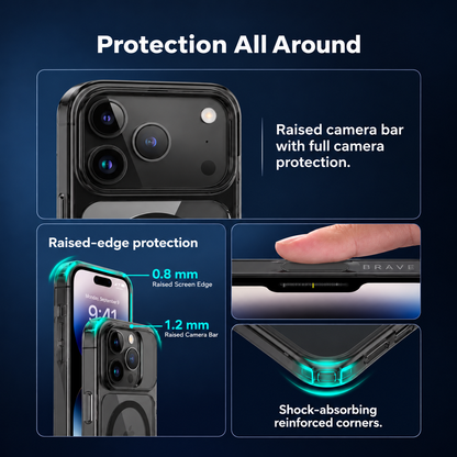 Brave Guard iPhone 18 Pro Max Protective Case with MagSafe - Black