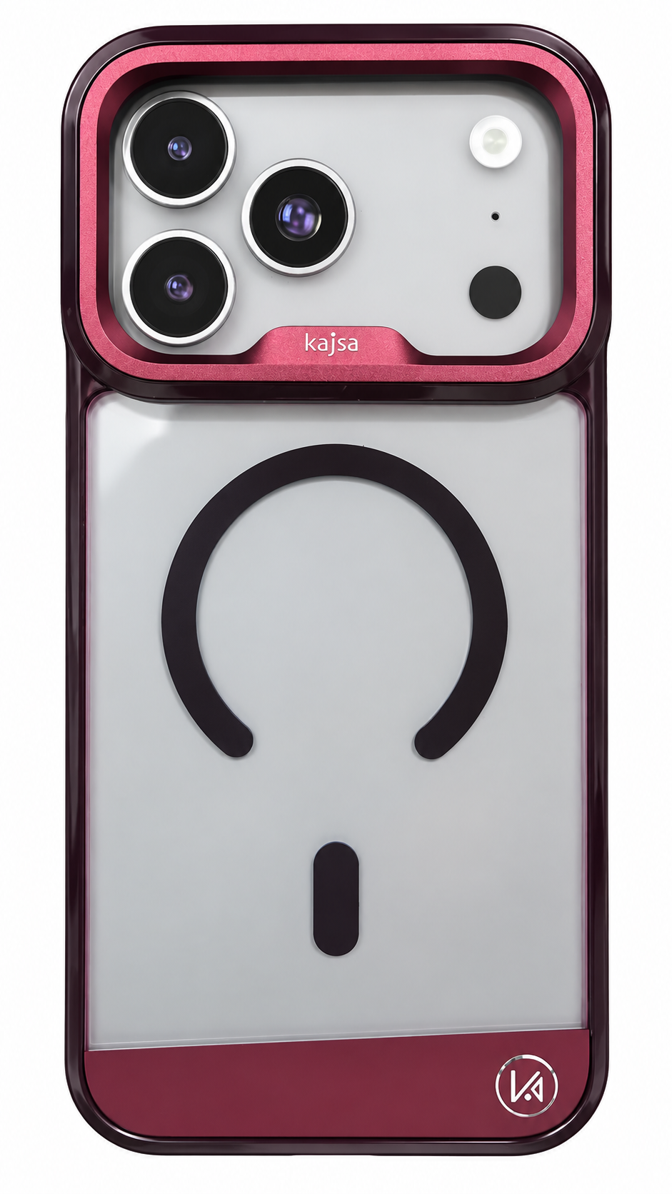 Kajsa iPhone 18 / 17 Pro Max Faux Leather Trans-Shield Back Case - O Ring