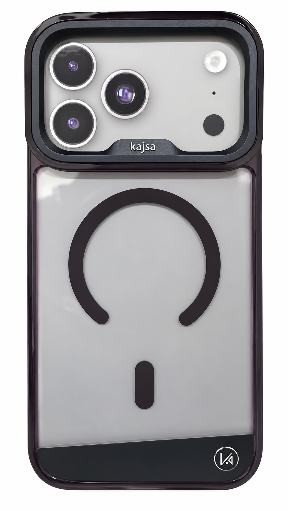 Kajsa iPhone 18 / 17 Pro Max Faux Leather Trans-Shield Back Case - O Ring