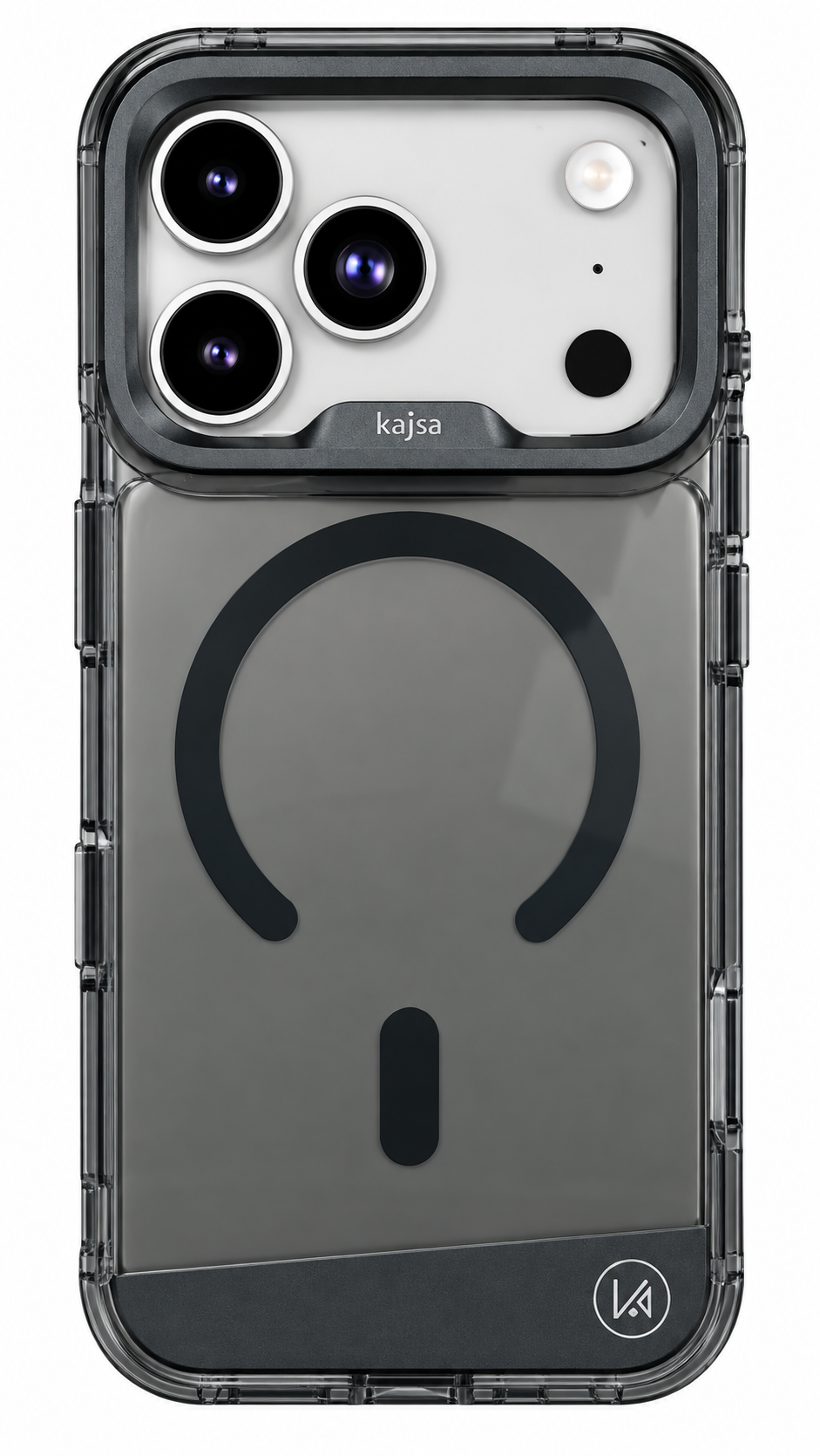 Kajsa iPhone 18 / 17 Pro Faux Leather Trans-Shield Back Case - O Ring