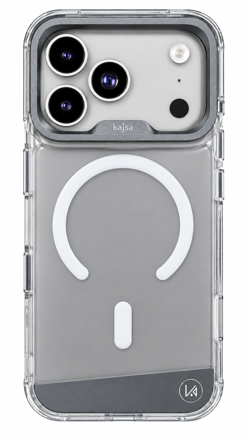 Kajsa iPhone 18 / 17 Pro Faux Leather Trans-Shield Back Case - O Ring