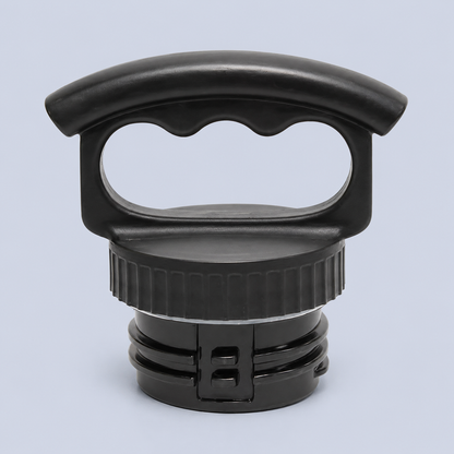 FiftyFifty 64oz Tank Growler 3 Finger Grip Cap Black