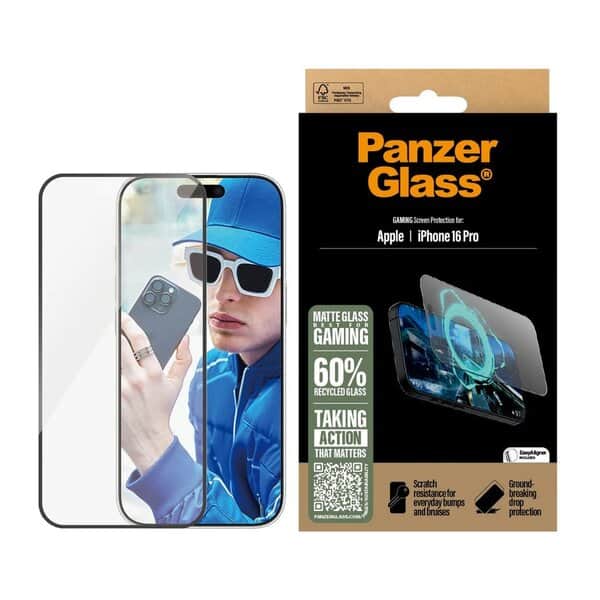PanzerGlass Gaming Screen Protector iPhone 16 Pro Max Ultra-Wide Fit