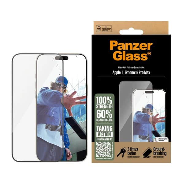 PanzerGlass® iPhone 16 Pro Max Screen Protector Ultra-Wide Fit product photo