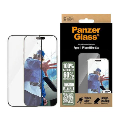 PanzerGlass® iPhone 16 Pro Max Screen Protector Ultra-Wide Fit product photo