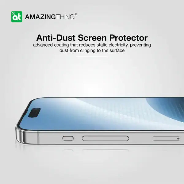 AmazingThing iPhone 15 Pro Max 3D Side Fully Covered Dust Filter Titan Matte product photo