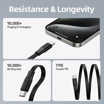 Voltme Powerlink YoYo Retractable Type-C to Type-C Cable - 60W PD 1M - Black product photo