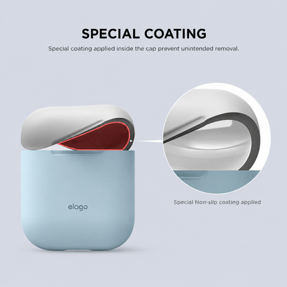 Elago AirPods 1&2 Duo Case Color: Body-Pastel Blue / Top-Pink, White