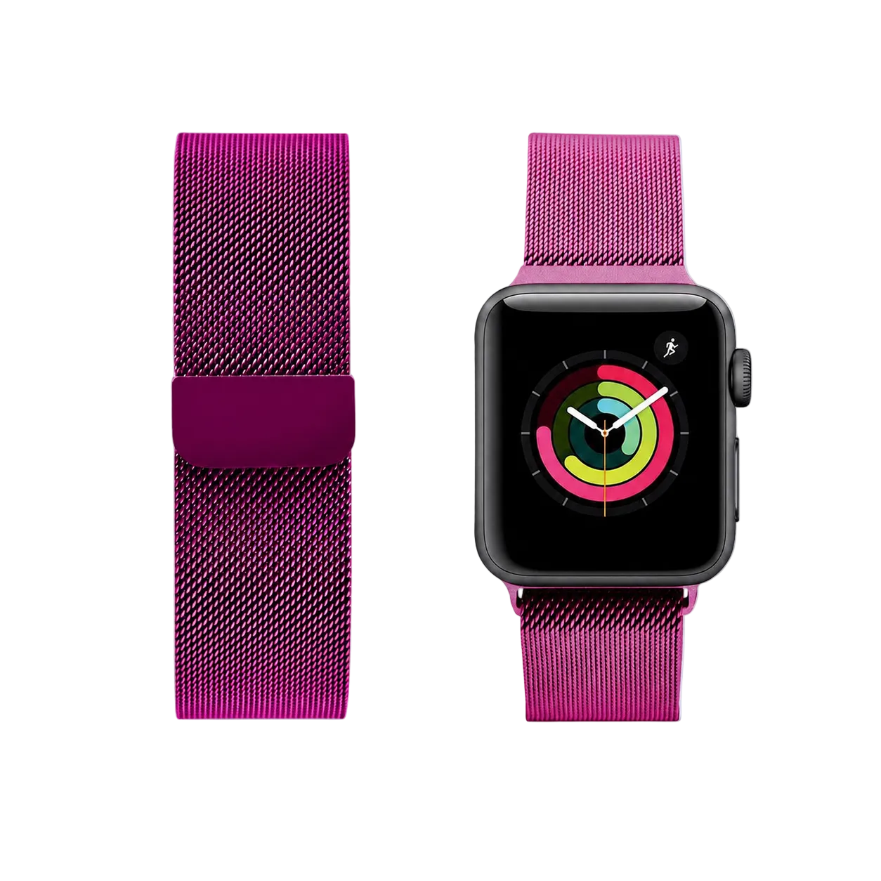 porodo mesh band for apple watch 44mm 42mm - purple product photo