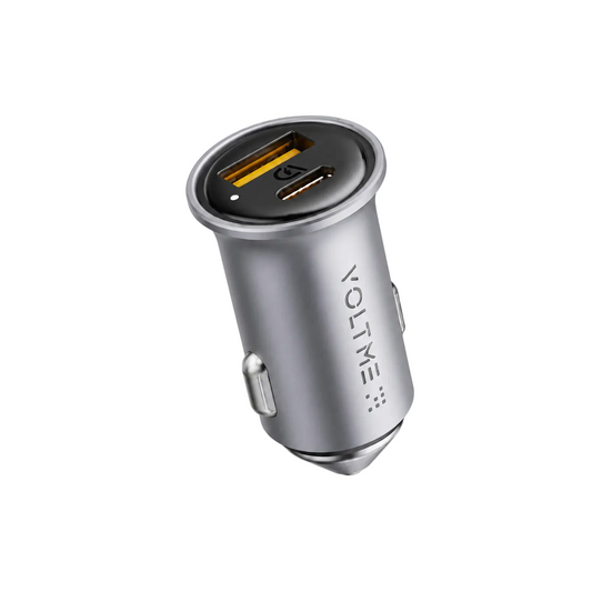 Voltme Cazo 20 CA Car Charger (20W) Silver Grey