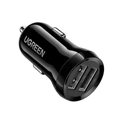 Ugreen car charger 2x USB 24W 4.8 A (2x 2.4 A) black (50875)