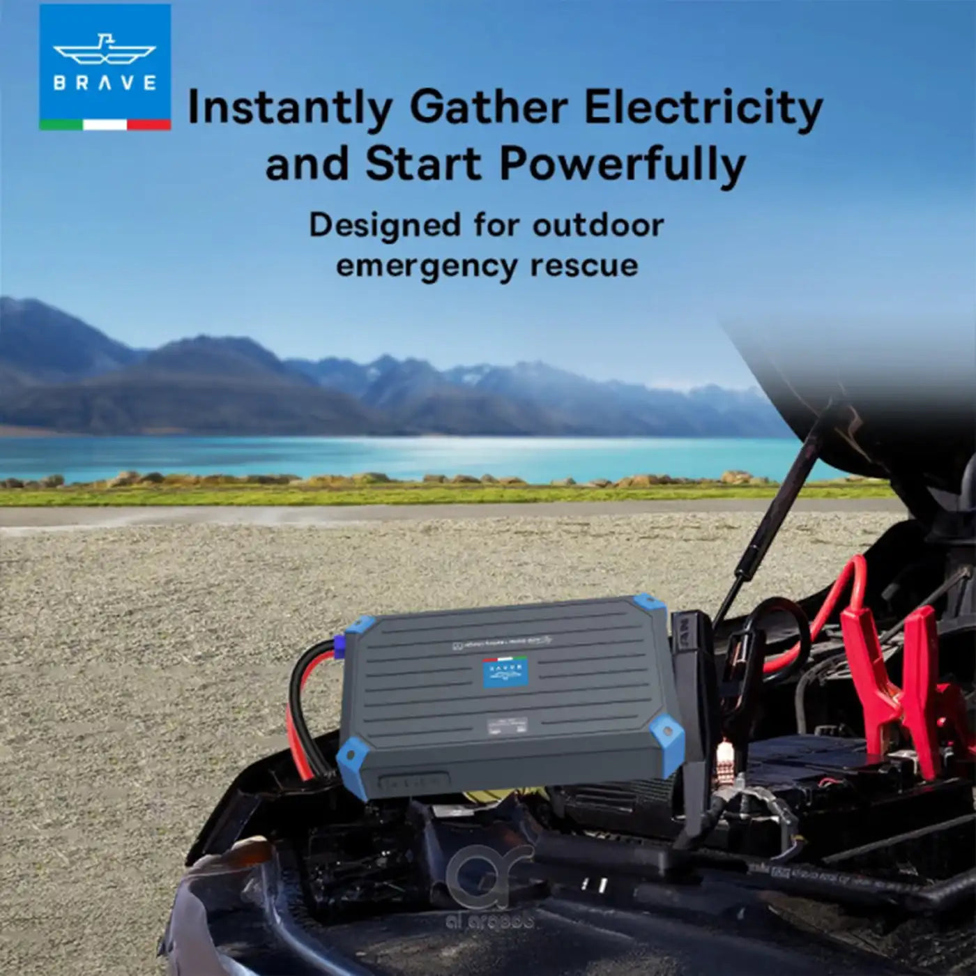 BRAVE BJS-12 2-in-1 Super Capacitor Car Jump Starter 12V 1000A - Grey product photo