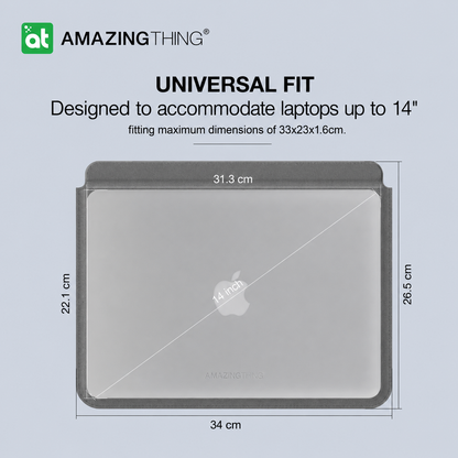 AmazingThing  Matte PRO MAG Sleeve with Stand Case Cover for Macbook PRO 14/13 inch and Macbook Air 13.6/13 inch - Gray
