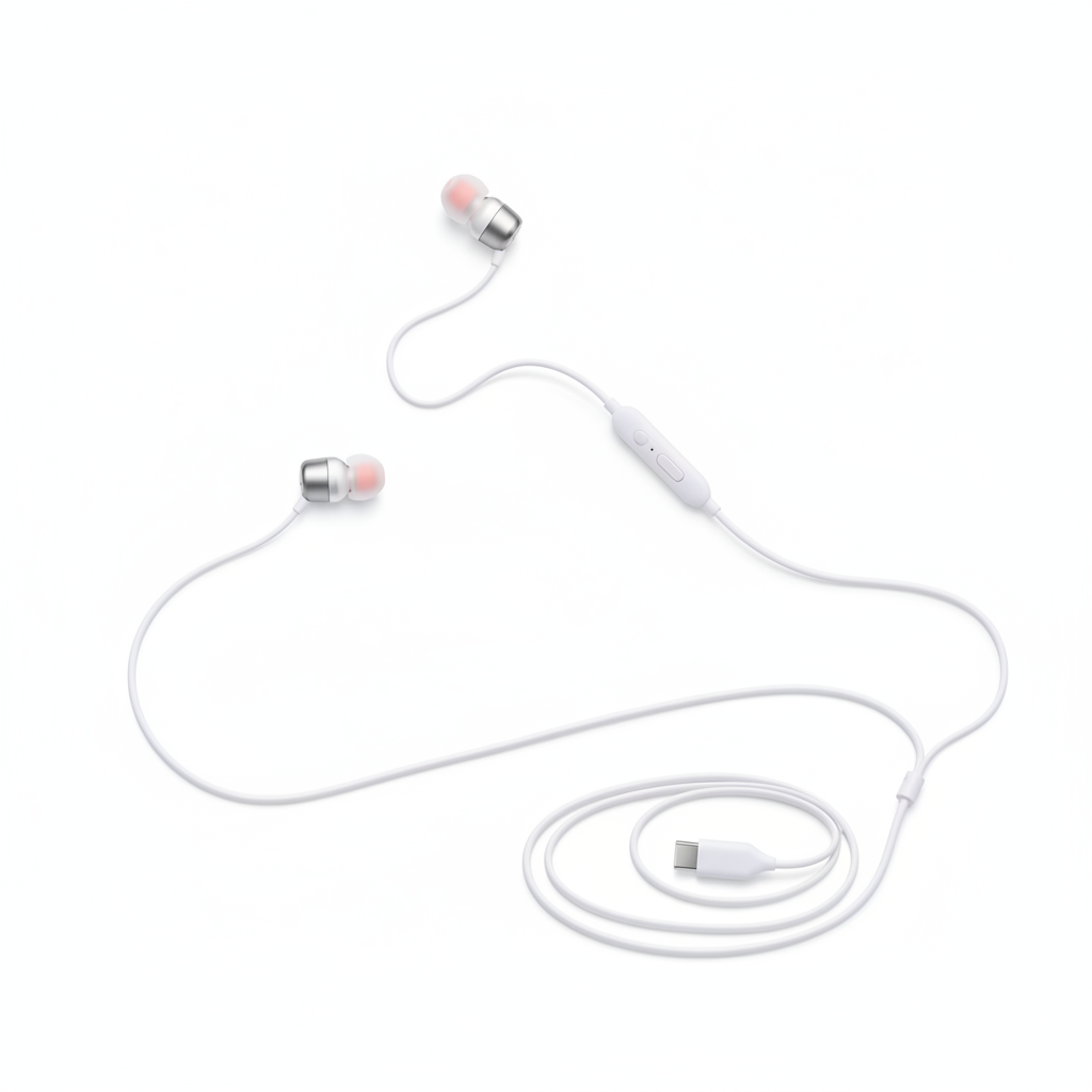 JBL Tune 310C USB-C Wired Hi-Res In-Ear Headphones (White)