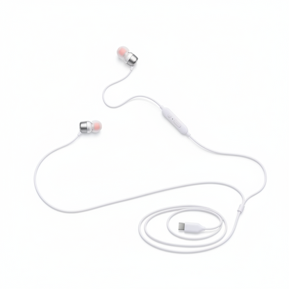 JBL Tune 310C USB-C Wired Hi-Res In-Ear Headphones (White)