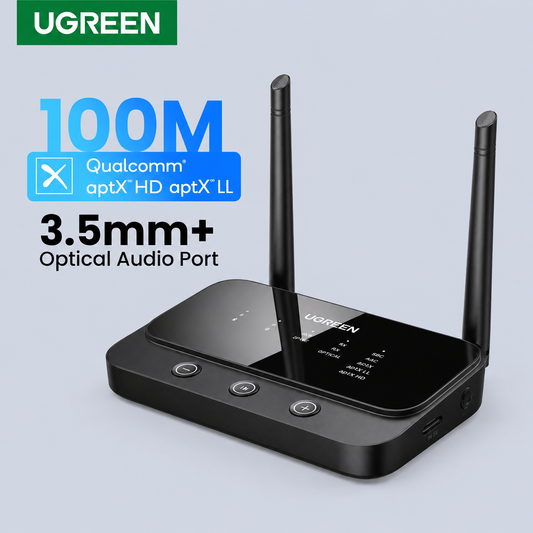 Ugreen 100M Long Range Bluetooth 5.0 Transmitter Receiver Wireless Audio