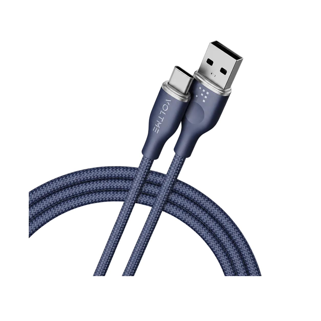 Voltme Powerlink Rugg Double Nylon Cable USB A to Type C 3A - 1M (60W) Blue