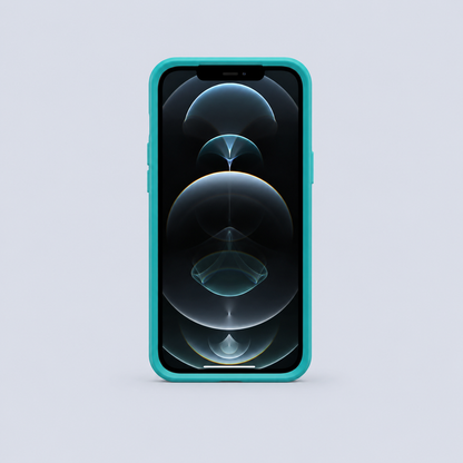 OtterBox iPhone 12 Pro Max Symmetry Series Sleek Protection - Blue in-use view