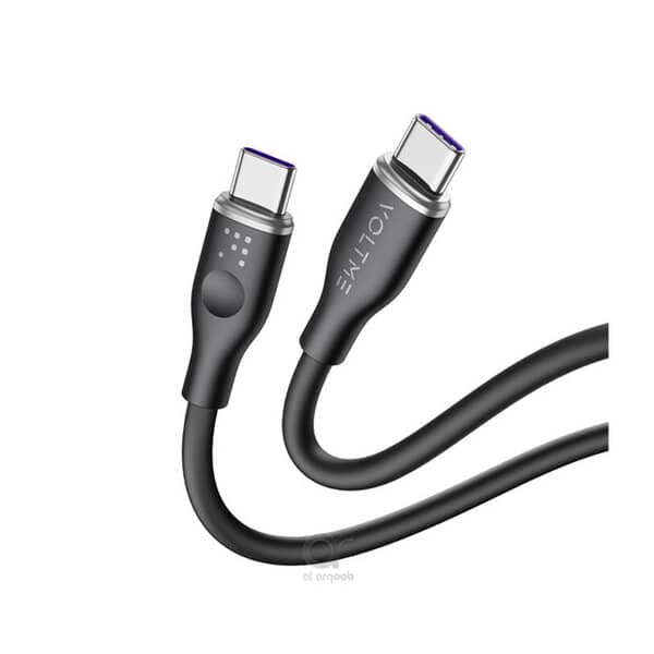 Voltme Powelink Moss Liquid Silicon Cable Type C to Type C 3A 1M 60W Black