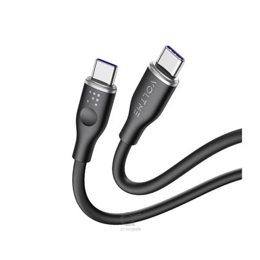 Voltme Powelink Moss Liquid Silicon Cable Type C to Type C 3A 1M 60W Black