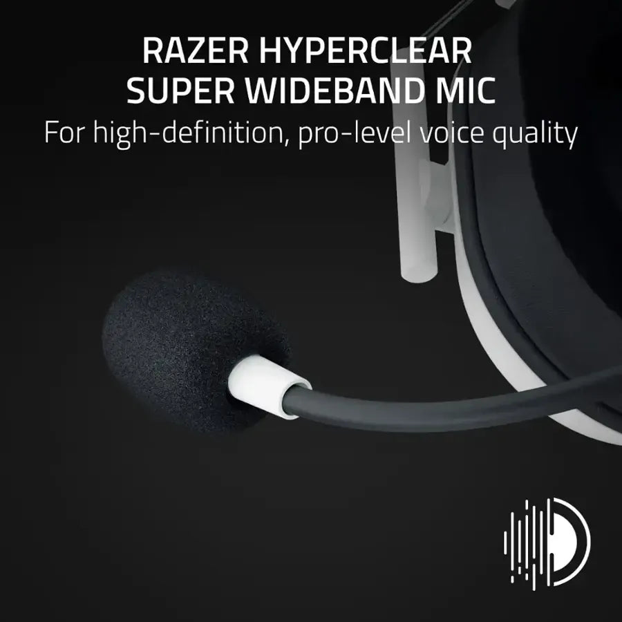Razer BlackShark V2 HyperSpeed Wireless Gaming Headset – White | Ultra-Light &amp; Pro Audio