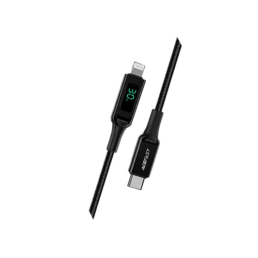 Acefast C6-01 USB-C to Lightning zinc alloy digital display braided charging data cable