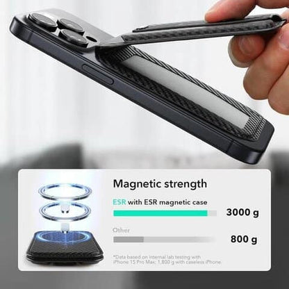 ESR Magsafe Grip Wallet Stand Halolock Black Carbon additional product image