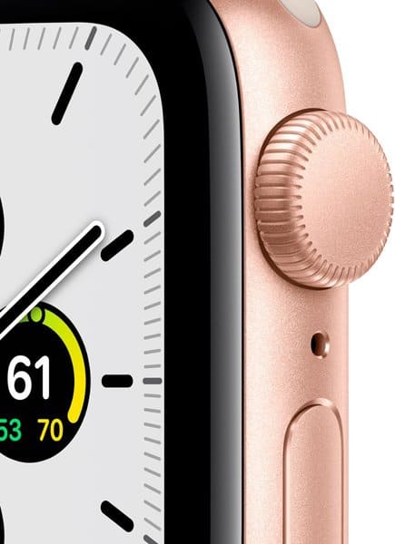Apple Watch SE 40mm Gold Aluminum Case with Starlight Sport Band product photo