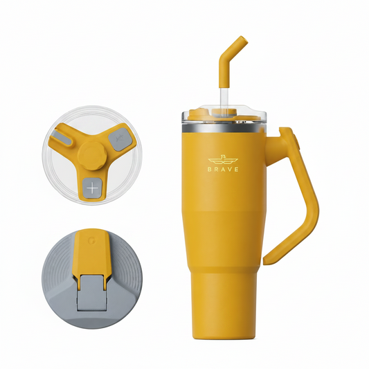Brave Temp Guard Vacuum Insulated Travel Mug 1200mL - Yellow